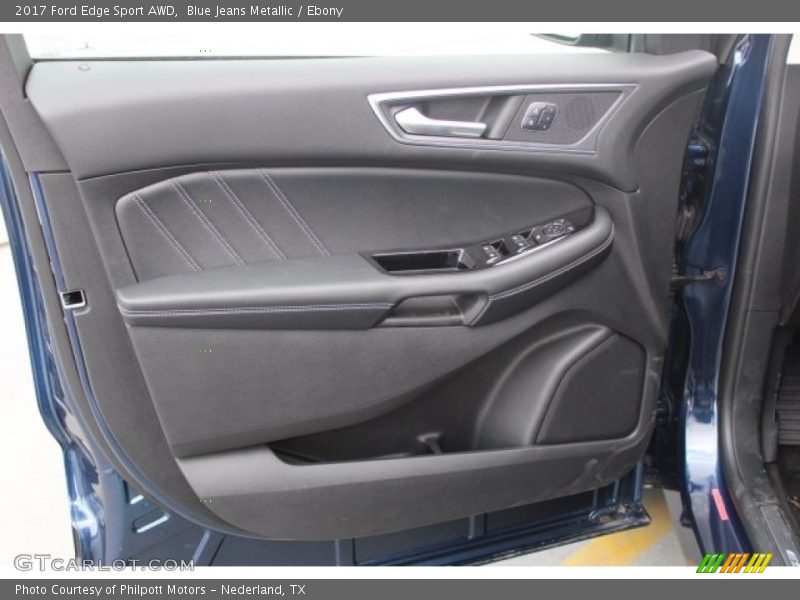 Blue Jeans Metallic / Ebony 2017 Ford Edge Sport AWD