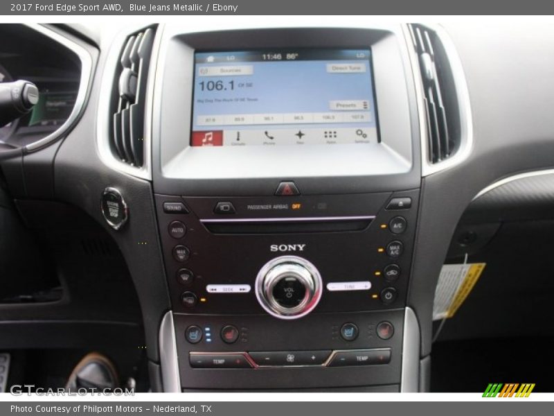 Blue Jeans Metallic / Ebony 2017 Ford Edge Sport AWD