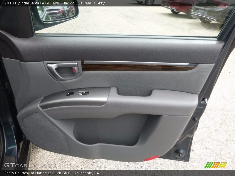 Indigo Blue Pearl / Gray 2010 Hyundai Santa Fe GLS 4WD