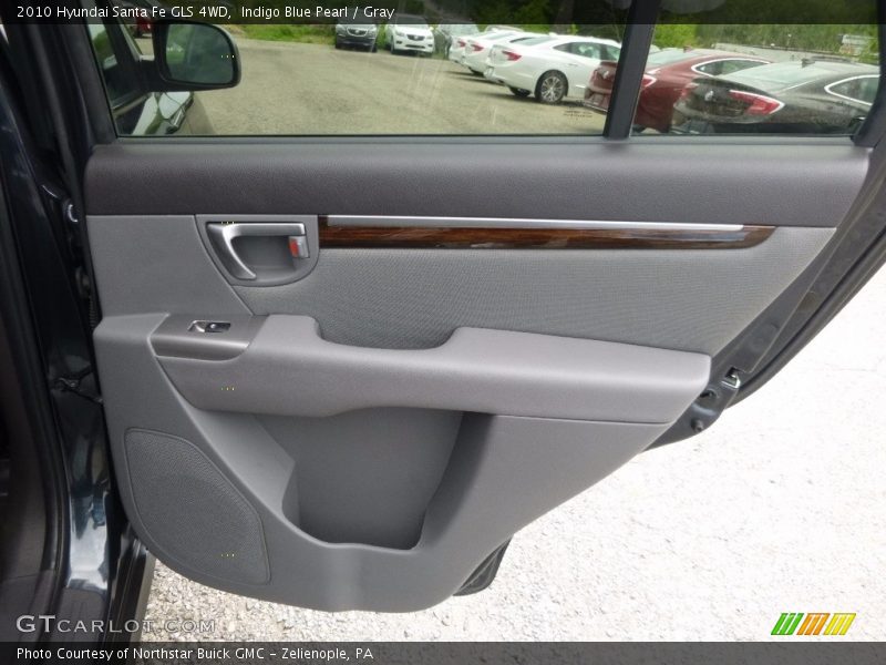 Indigo Blue Pearl / Gray 2010 Hyundai Santa Fe GLS 4WD