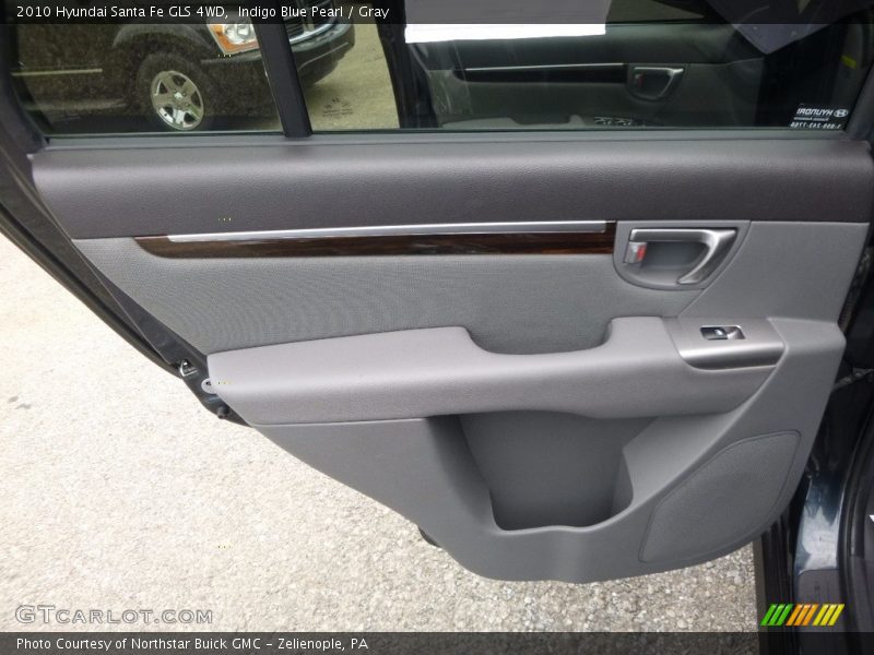 Indigo Blue Pearl / Gray 2010 Hyundai Santa Fe GLS 4WD