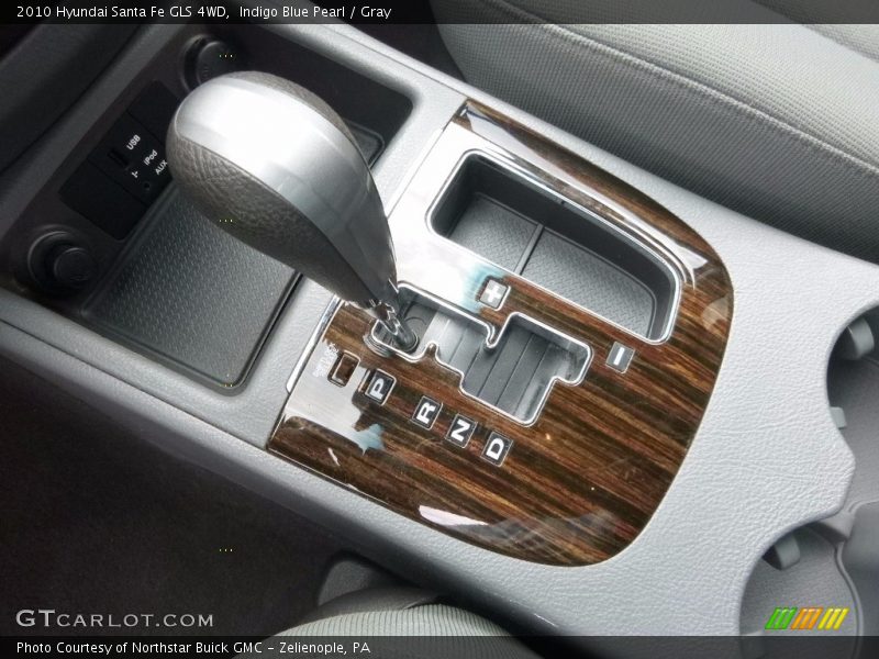 Indigo Blue Pearl / Gray 2010 Hyundai Santa Fe GLS 4WD