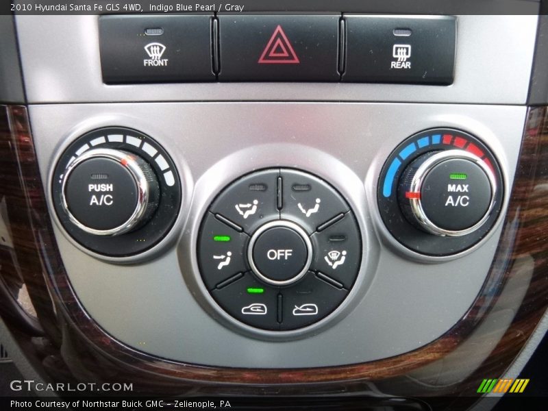 Indigo Blue Pearl / Gray 2010 Hyundai Santa Fe GLS 4WD