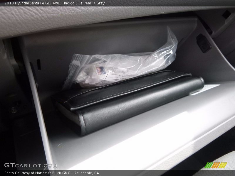 Indigo Blue Pearl / Gray 2010 Hyundai Santa Fe GLS 4WD