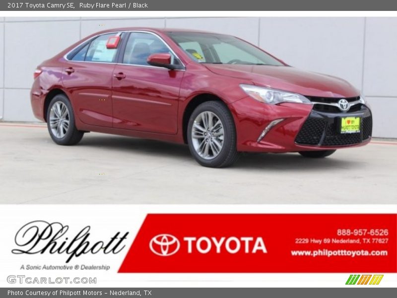 Ruby Flare Pearl / Black 2017 Toyota Camry SE