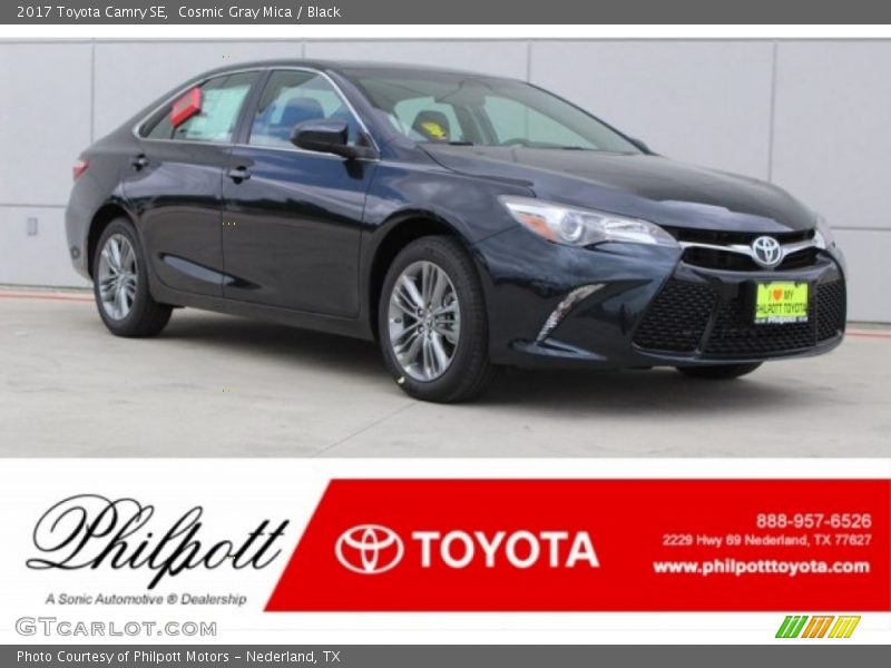 Cosmic Gray Mica / Black 2017 Toyota Camry SE