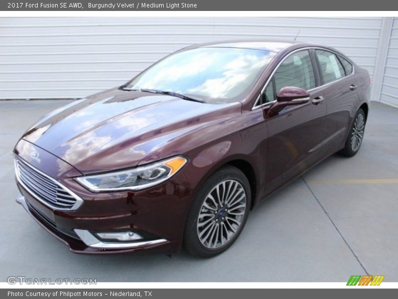 Burgundy Velvet / Medium Light Stone 2017 Ford Fusion SE AWD