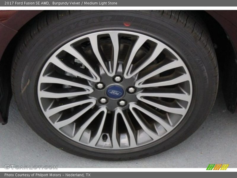 Burgundy Velvet / Medium Light Stone 2017 Ford Fusion SE AWD