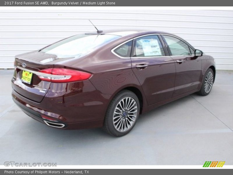 Burgundy Velvet / Medium Light Stone 2017 Ford Fusion SE AWD