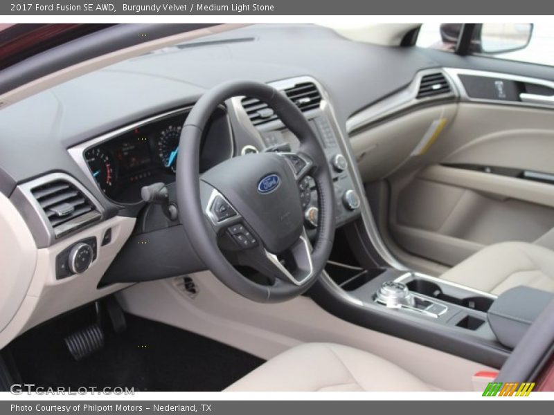 Burgundy Velvet / Medium Light Stone 2017 Ford Fusion SE AWD