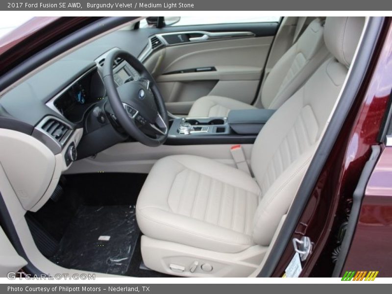 Burgundy Velvet / Medium Light Stone 2017 Ford Fusion SE AWD