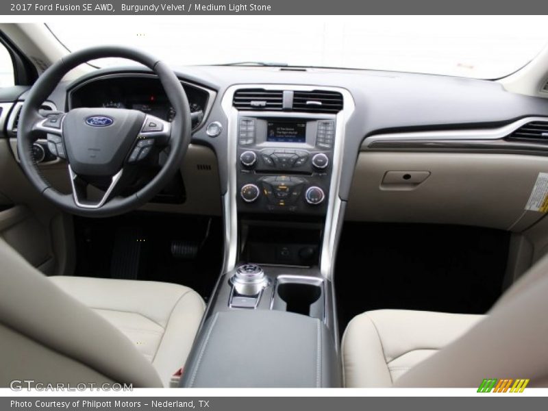 Burgundy Velvet / Medium Light Stone 2017 Ford Fusion SE AWD