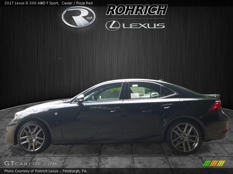 Caviar / Rioja Red 2017 Lexus IS 300 AWD F Sport