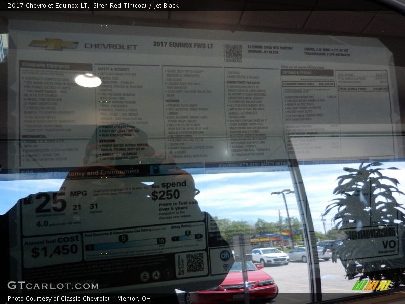 Siren Red Tintcoat / Jet Black 2017 Chevrolet Equinox LT