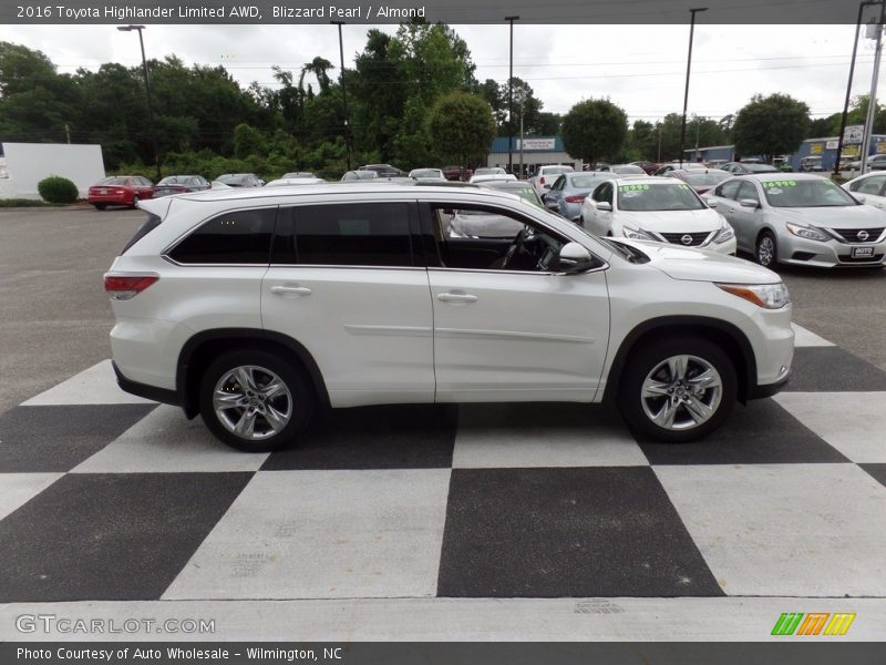 Blizzard Pearl / Almond 2016 Toyota Highlander Limited AWD