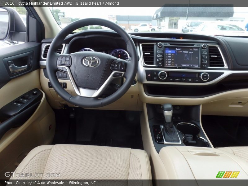 Blizzard Pearl / Almond 2016 Toyota Highlander Limited AWD