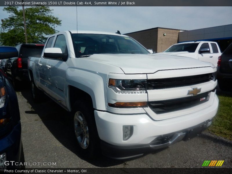 Summit White / Jet Black 2017 Chevrolet Silverado 1500 LT Double Cab 4x4