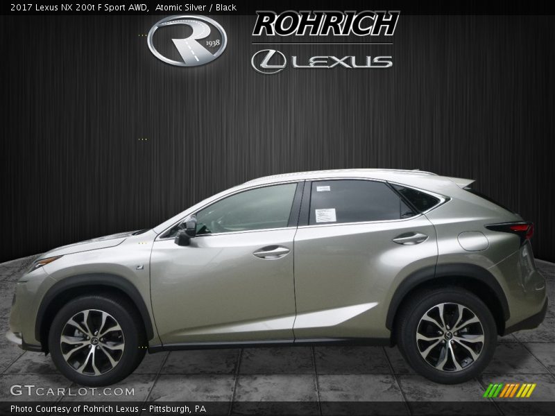 Atomic Silver / Black 2017 Lexus NX 200t F Sport AWD