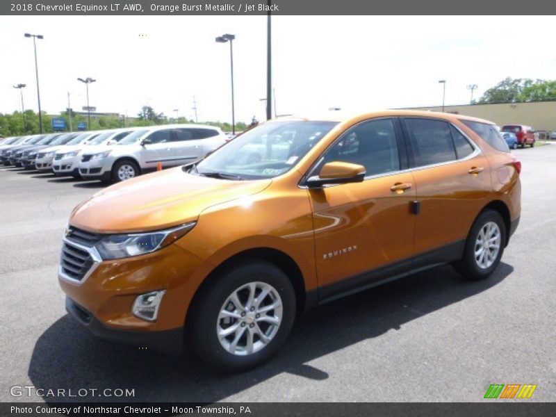 Orange Burst Metallic / Jet Black 2018 Chevrolet Equinox LT AWD