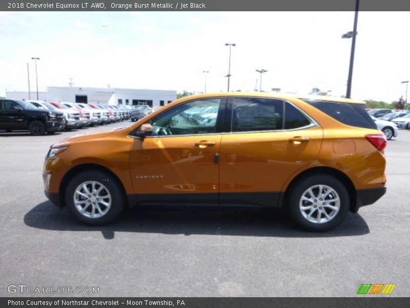 Orange Burst Metallic / Jet Black 2018 Chevrolet Equinox LT AWD