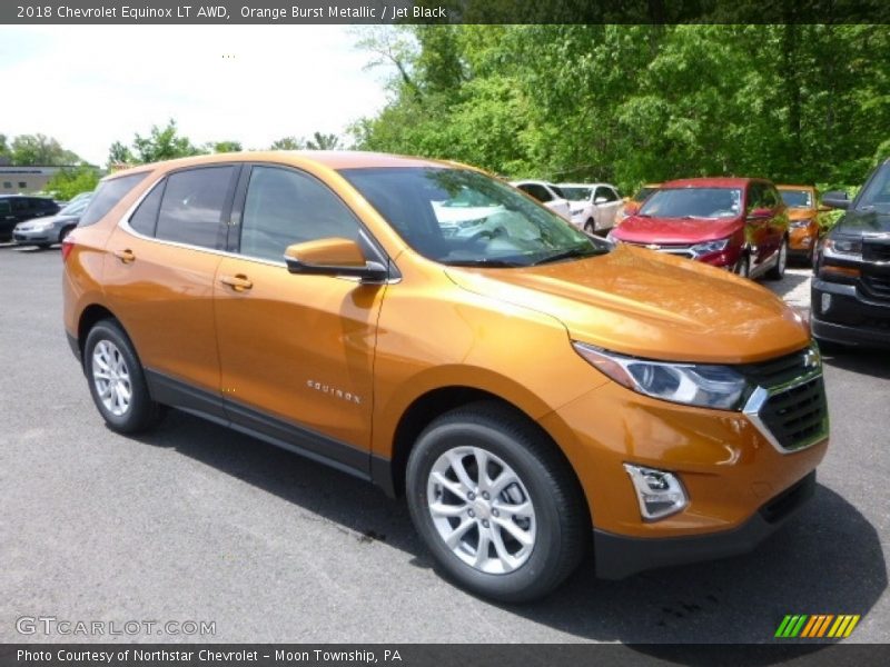 Orange Burst Metallic / Jet Black 2018 Chevrolet Equinox LT AWD