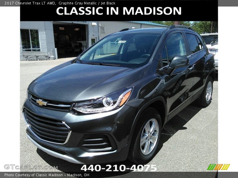 Graphite Gray Metallic / Jet Black 2017 Chevrolet Trax LT AWD