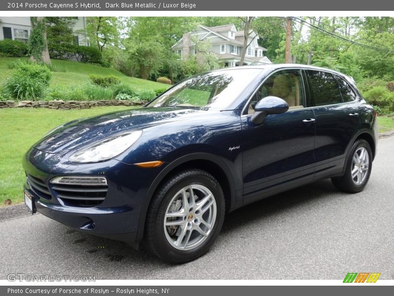 Dark Blue Metallic / Luxor Beige 2014 Porsche Cayenne S Hybrid