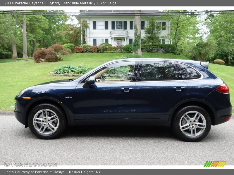 Dark Blue Metallic / Luxor Beige 2014 Porsche Cayenne S Hybrid