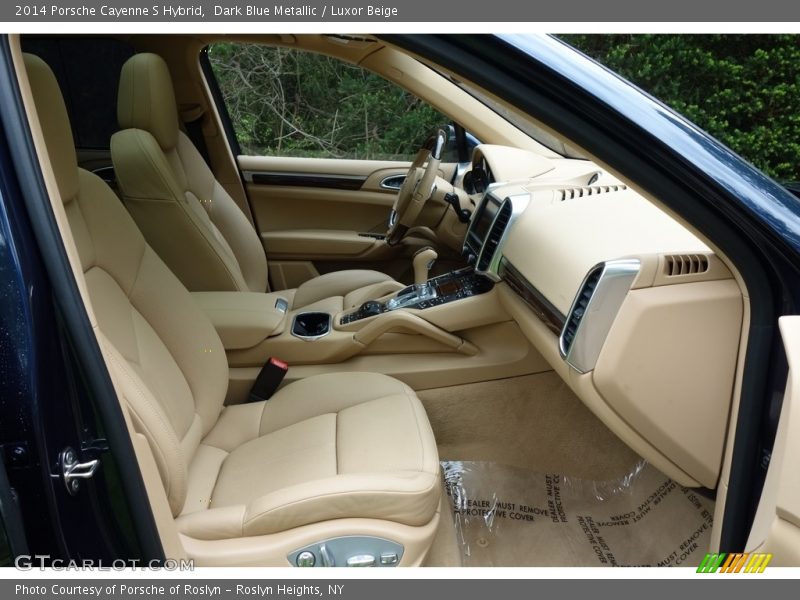 Dark Blue Metallic / Luxor Beige 2014 Porsche Cayenne S Hybrid