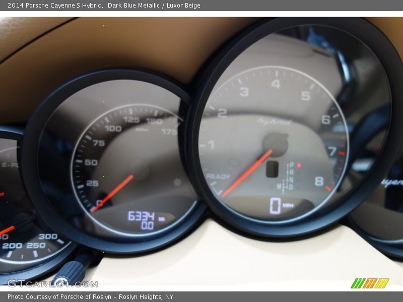 Dark Blue Metallic / Luxor Beige 2014 Porsche Cayenne S Hybrid