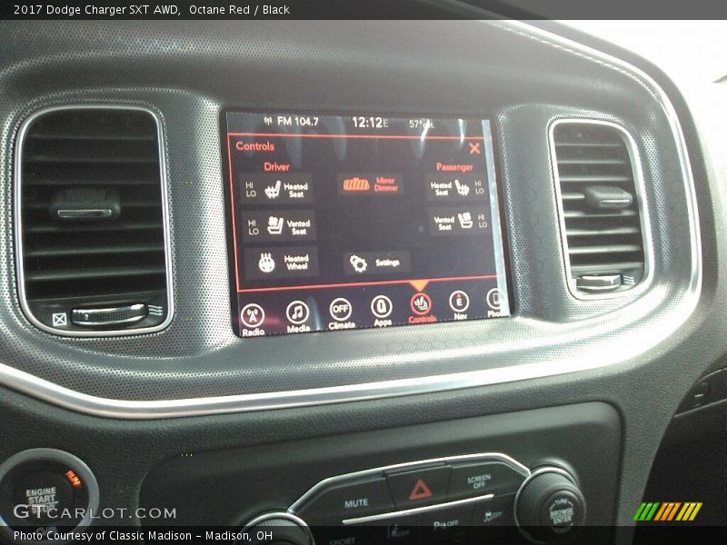 Octane Red / Black 2017 Dodge Charger SXT AWD