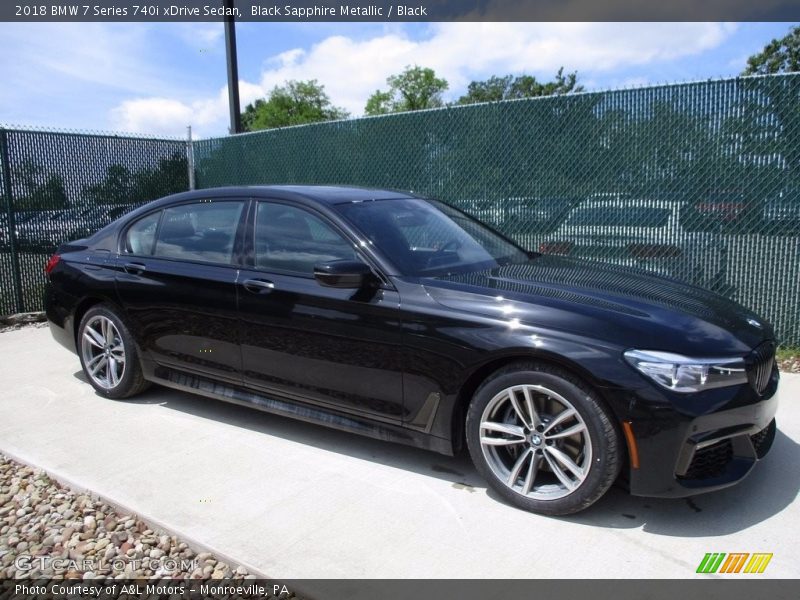 Black Sapphire Metallic / Black 2018 BMW 7 Series 740i xDrive Sedan