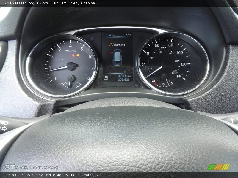 Brilliant Silver / Charcoal 2016 Nissan Rogue S AWD