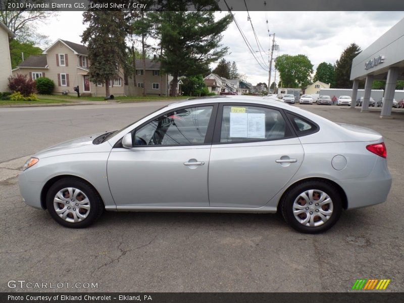 Liquid Silver / Gray 2010 Hyundai Elantra GLS