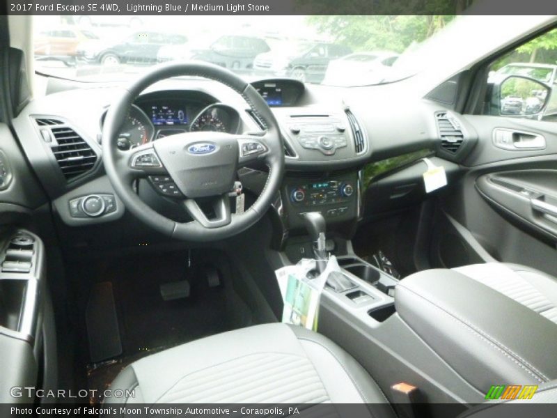 Lightning Blue / Medium Light Stone 2017 Ford Escape SE 4WD
