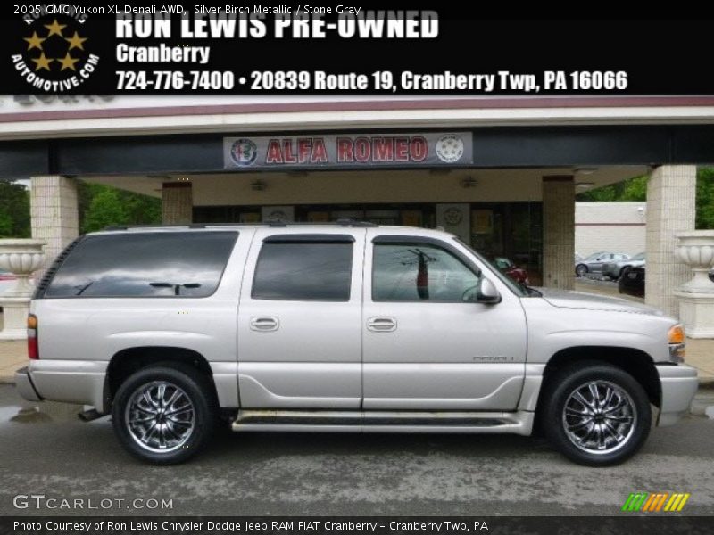 Silver Birch Metallic / Stone Gray 2005 GMC Yukon XL Denali AWD