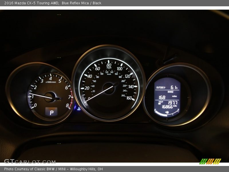 Blue Reflex Mica / Black 2016 Mazda CX-5 Touring AWD