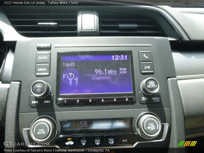 Taffeta White / Ivory 2017 Honda Civic LX Sedan