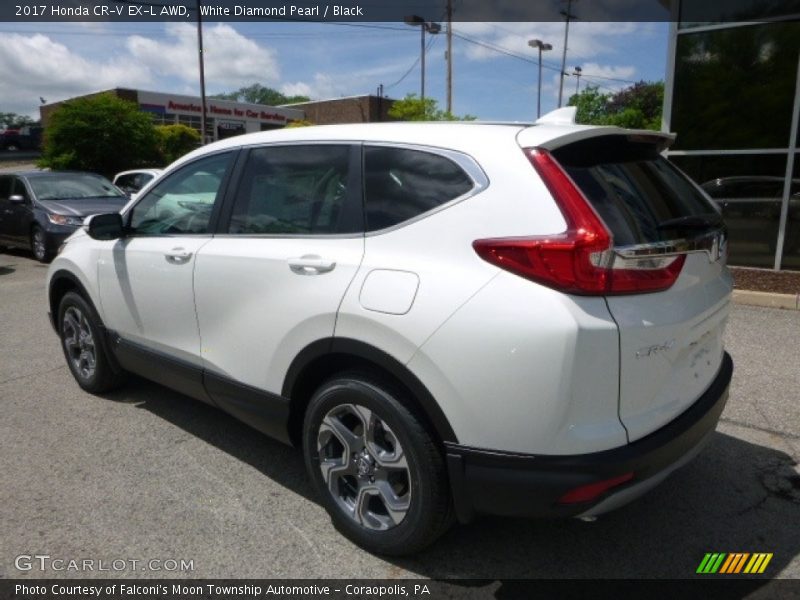 White Diamond Pearl / Black 2017 Honda CR-V EX-L AWD