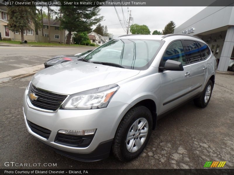 Silver Ice Metallic / Dark Titanium/Light Titanium 2017 Chevrolet Traverse LS AWD