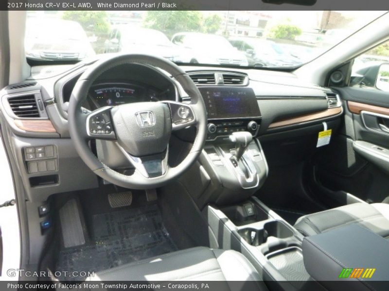 White Diamond Pearl / Black 2017 Honda CR-V EX-L AWD