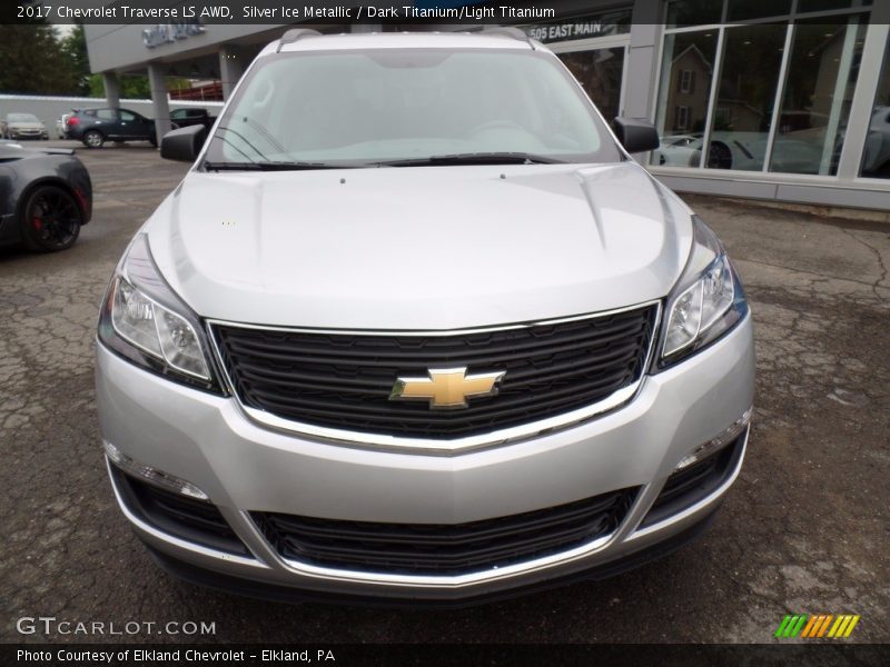 Silver Ice Metallic / Dark Titanium/Light Titanium 2017 Chevrolet Traverse LS AWD