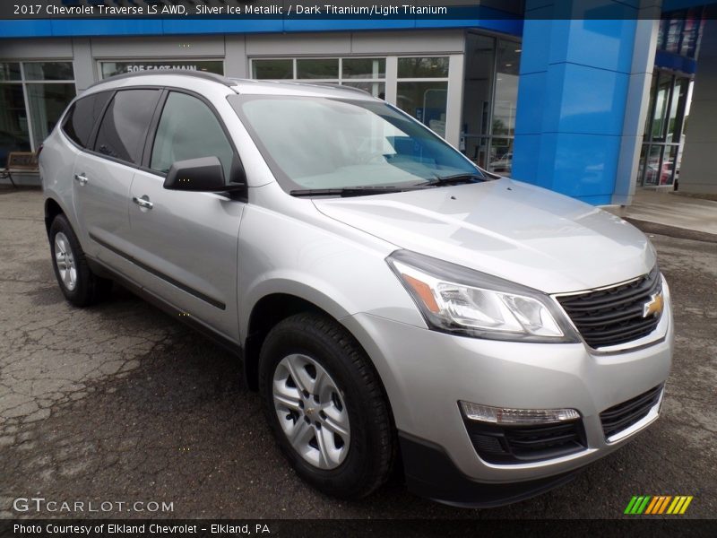 Silver Ice Metallic / Dark Titanium/Light Titanium 2017 Chevrolet Traverse LS AWD