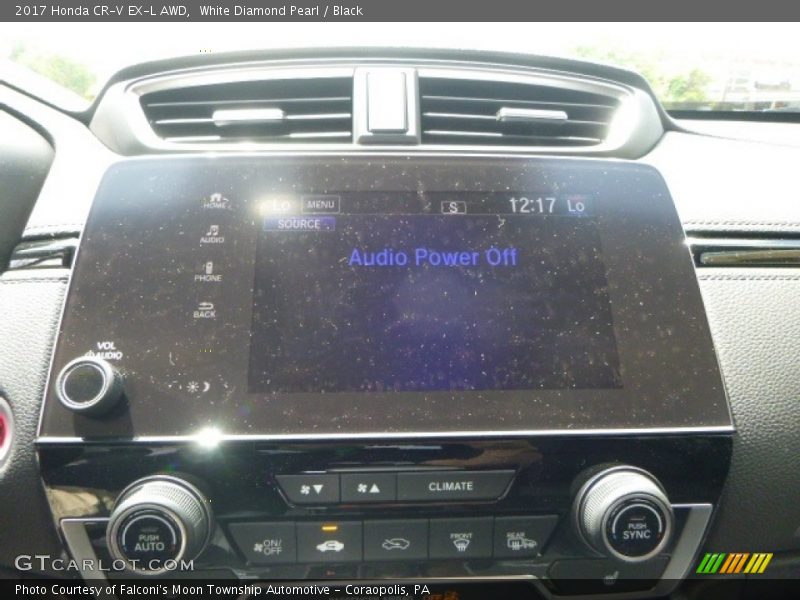White Diamond Pearl / Black 2017 Honda CR-V EX-L AWD