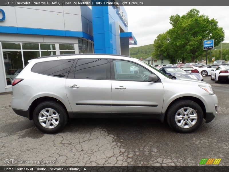 Silver Ice Metallic / Dark Titanium/Light Titanium 2017 Chevrolet Traverse LS AWD