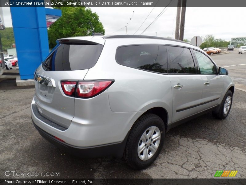 Silver Ice Metallic / Dark Titanium/Light Titanium 2017 Chevrolet Traverse LS AWD