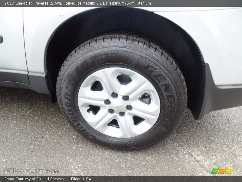 Silver Ice Metallic / Dark Titanium/Light Titanium 2017 Chevrolet Traverse LS AWD