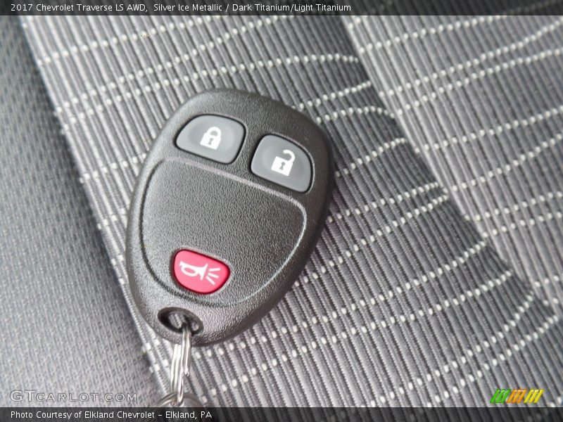 Silver Ice Metallic / Dark Titanium/Light Titanium 2017 Chevrolet Traverse LS AWD
