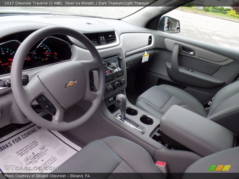 Silver Ice Metallic / Dark Titanium/Light Titanium 2017 Chevrolet Traverse LS AWD