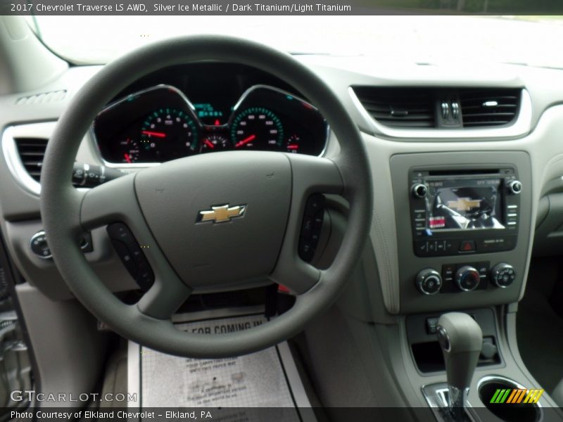 Silver Ice Metallic / Dark Titanium/Light Titanium 2017 Chevrolet Traverse LS AWD